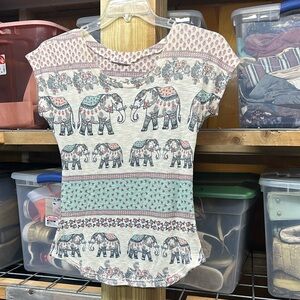 Gaze USA top‎ light knit top beautiful elegant print